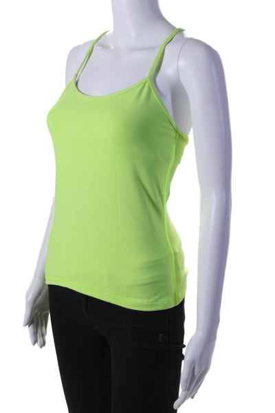 Lululemon Womens Round Neck Pullover Activewear Tank Top Lime Green Size S