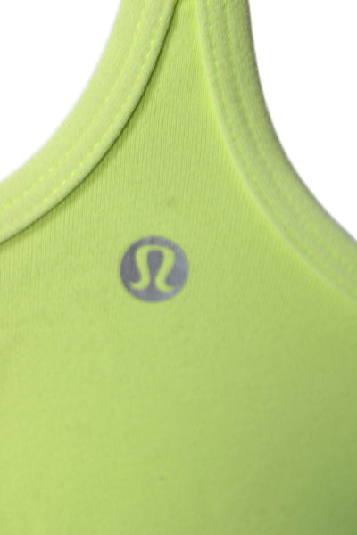 Lululemon Womens Round Neck Pullover Activewear Tank Top Lime Green Size S