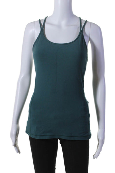 Lululemon Womens Stretch Round Neck Pullover Activewear Wokrout Tank Top Green S