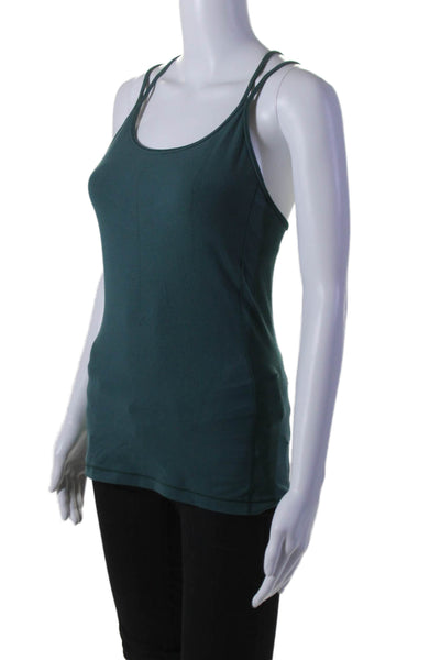 Lululemon Womens Stretch Round Neck Pullover Activewear Wokrout Tank Top Green S