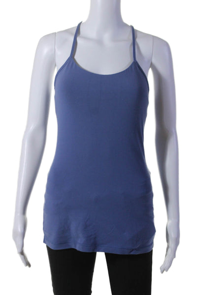 Lululemon Womens Stretch Round Neck Pullover Activewear Tank Top Blue Size S