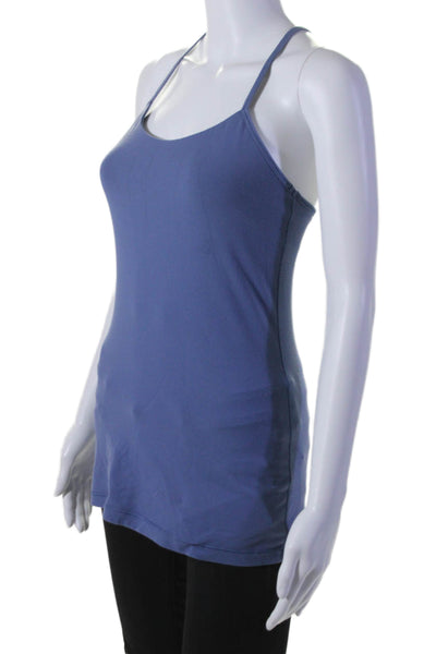 Lululemon Womens Stretch Round Neck Pullover Activewear Tank Top Blue Size S