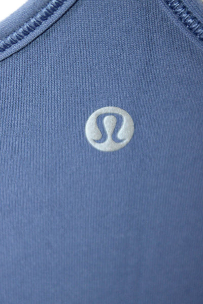 Lululemon Womens Stretch Round Neck Pullover Activewear Tank Top Blue Size S