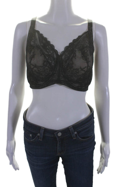 Natori Womens Statement Underwire Laced Full Coverage Bra Black Size 40G