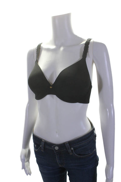 Natori Womens Statement Underwire Laced Full Coverage Bra Black Size 40G