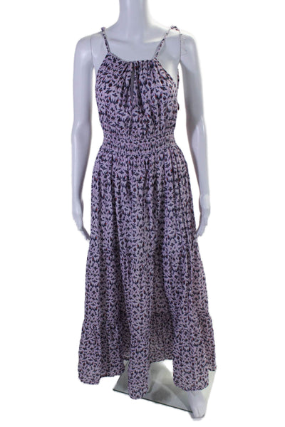 Roller Rabbit Womens Floral Print Sleeveless Sun Dress Purple Size Medium