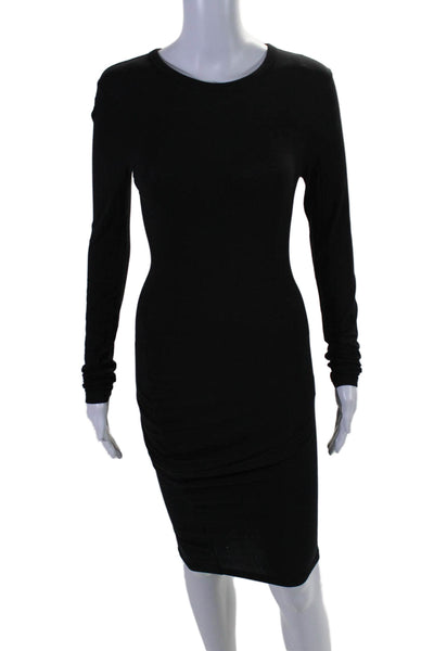 T Alexander Wang Womens Asymmetrical Body Con Dress Black Size Extra Small