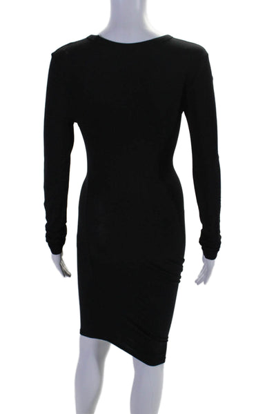 T Alexander Wang Womens Asymmetrical Body Con Dress Black Size Extra Small