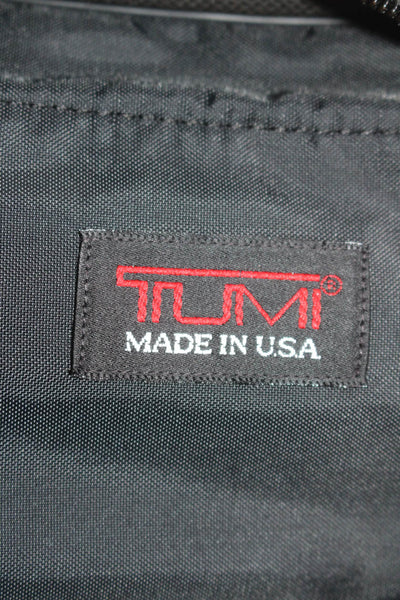 Tumi Mens Nylon Zipper Closure Top Handle Briefcase Document Bag Black Size M