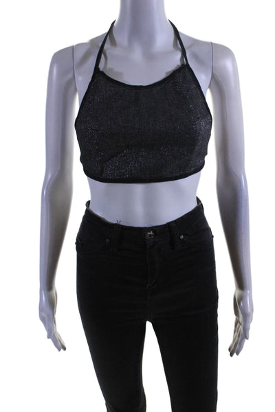 Estevan Ramos Womens Sleeveless Tie Top Black Size S