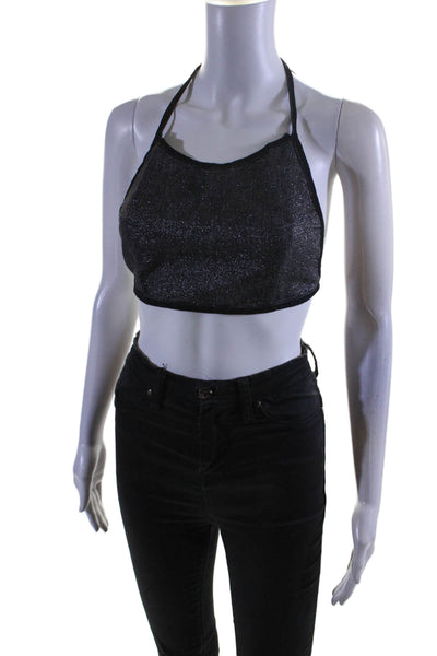 Estevan Ramos Womens Sleeveless Tie Top Black Size S