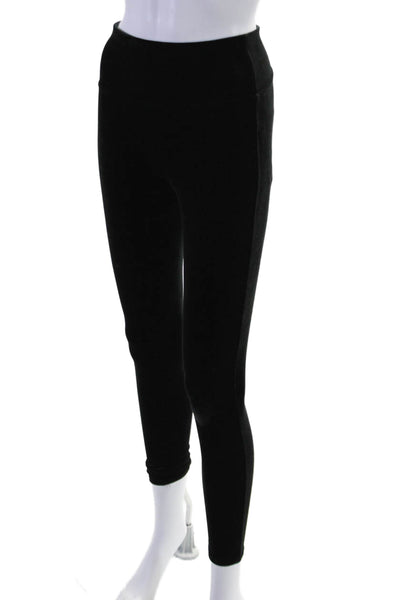 Spanx by Sara Blakely Womens Velvet Pull On Cropped Leggings Black Size Small