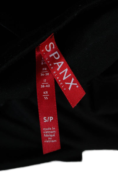 Spanx by Sara Blakely Womens Velvet Pull On Cropped Leggings Black Size Small