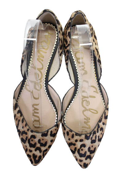 Sam Edelman Womens Animal Print Rodney D'Orsay Ballet Flats Brown Size 7.5