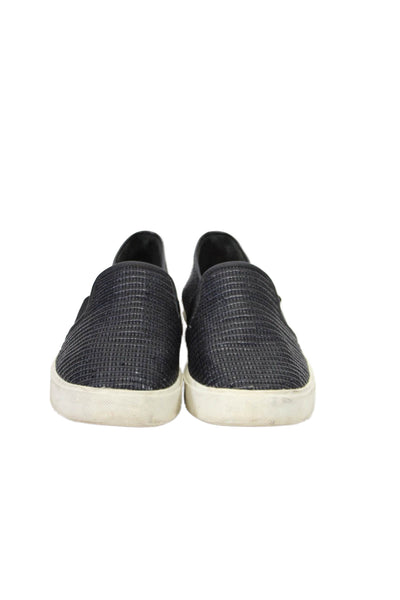 Vince Womens Textured Slip-on Shoes Black Size 7