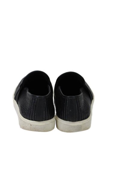 Vince Womens Textured Slip-on Shoes Black Size 7