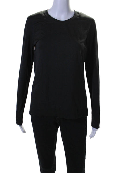 Lululemon Womens Long Sleeve Athletic Crewneck T Shirt Black Size 8