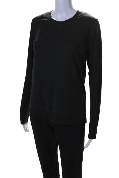 Lululemon Womens Long Sleeve Athletic Crewneck T Shirt Black Size 8