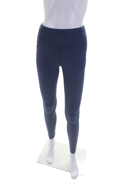 Lululemon Womens Mid Rise Stretch Knit Ankle Leggings Blue Size 6