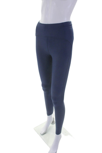 Lululemon Womens Mid Rise Stretch Knit Ankle Leggings Blue Size 6