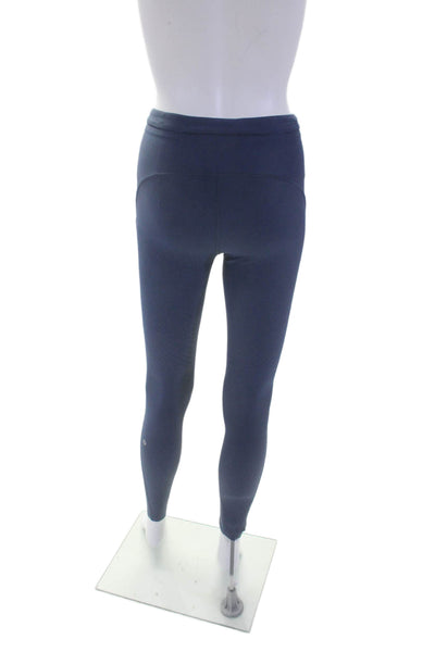 Lululemon Womens Mid Rise Stretch Knit Ankle Leggings Blue Size 6