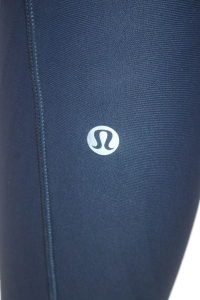 Lululemon Womens Mid Rise Stretch Knit Ankle Leggings Blue Size 6