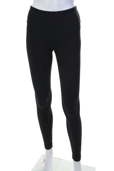 Lululemon Womens Elastic Waist High Rise Slip-On Athletic Leggings Black Size M