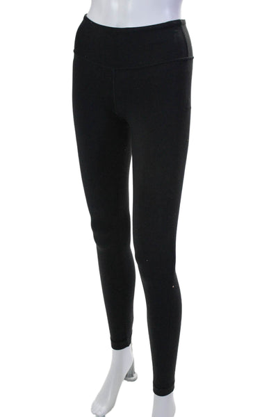 Lululemon Womens Elastic Waist High Rise Slip-On Athletic Leggings Black Size M