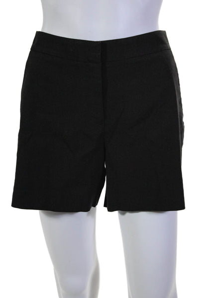 Theory Womens Linen Flat Front Casual Mini Shorts Black Size 6