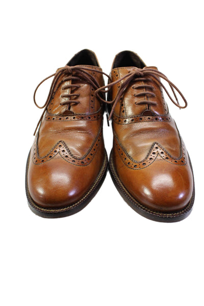 Cole Haan Mens Leather Lace Up Oxford Dress Shoes Brown Size 7.5 Medium