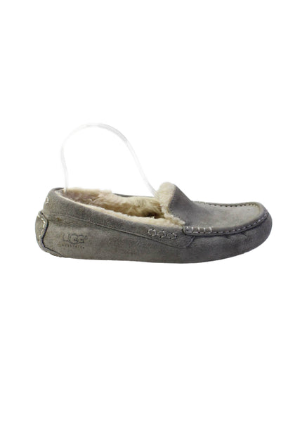 UGG Australia Womens Slip On Shearling Lined Moccasins Gray Suede Size 8