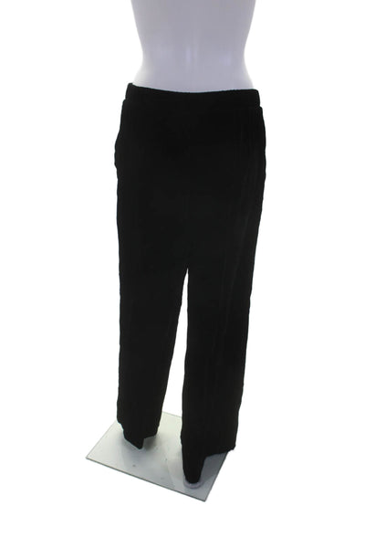 Faherty Womens Cotton Elastic Waistband Wide Leg Casual Pants Black Size L