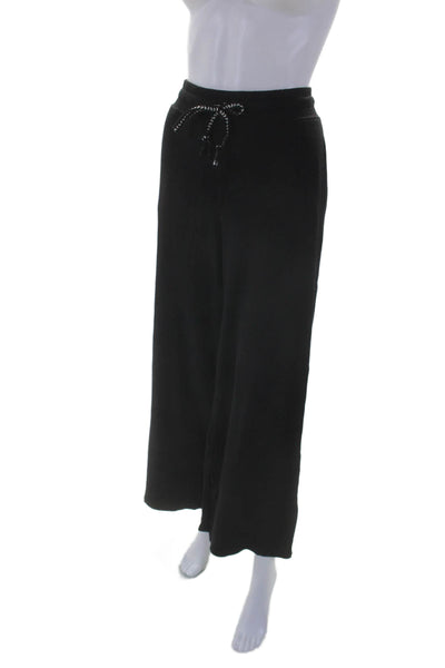 Faherty Womens Modal Textured Drawstring Straight Leg Knit Casual Pants Black Si