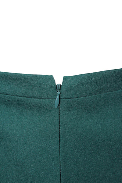 J Crew Womens Textured Pleated Lined Zip Short Sleek Skirt Green Size 8