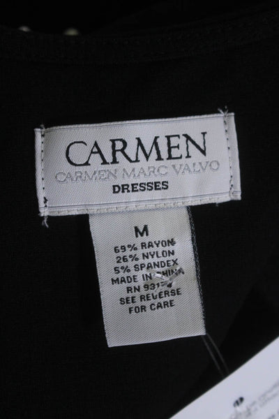 Carmen Carmen Marc Valvo Women's Sleeveless Embellish Mini Dress Black Size M