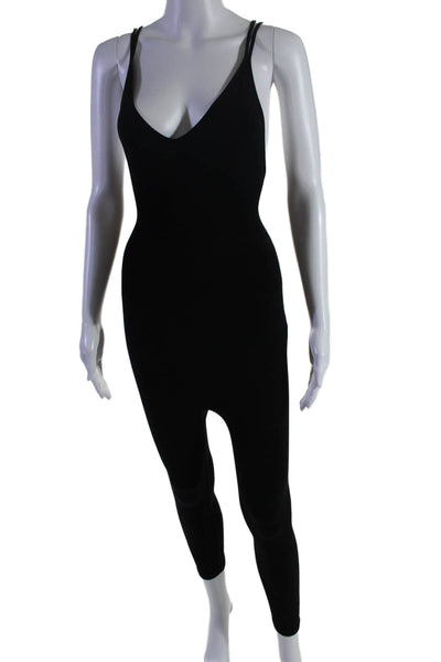 FP Movement Womens Stretch Sleeveless Cropped Activewear Jumpsuit Black Size XS