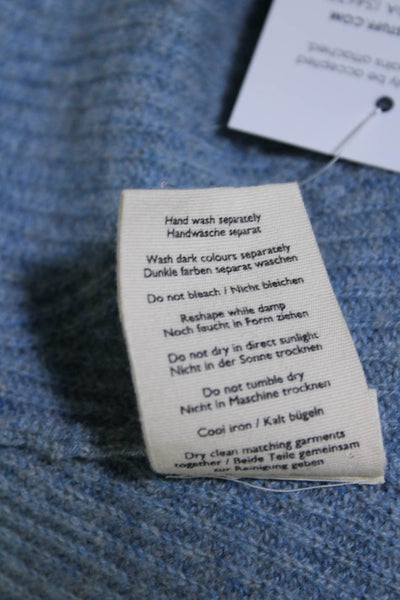 Poetry Womens Cashmere Long Sleeved Collared Sweater Cardigan Blue Size 6