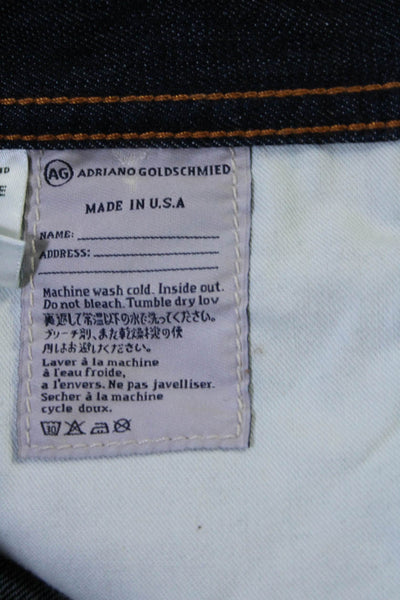 AG Adriano Goldschmied Womens Cotton Straight Leg Dark Wash Jeans Blue Size 34