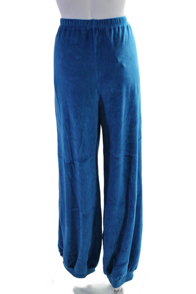 Kondi Womens Textured Elastic Waistband Cuff Bottom Sweatpants Blue Size XL