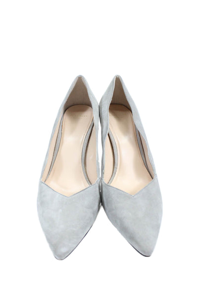 Cole Haan Womens Textured Pointed Toe Lined Heeled Pumps Gray Size 10.5