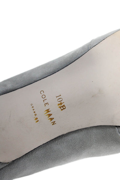 Cole Haan Womens Textured Pointed Toe Lined Heeled Pumps Gray Size 10.5