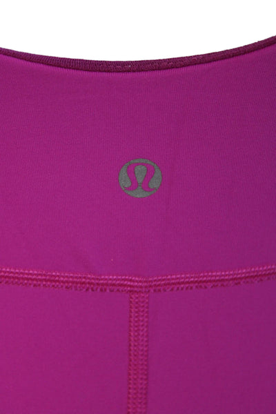 Lululemon Womens V Neck Stretch Knit Tank Top Bright Pink Size 10