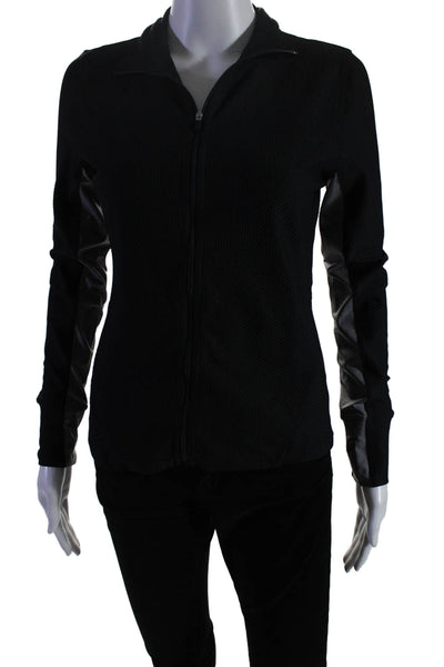 Calvin Klein Performance Womens Strecth High Neck Activewear Jacket Black Size S