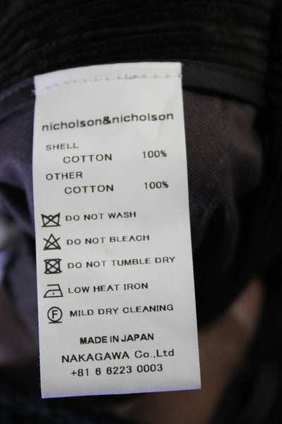 Nicholson & Nicholson Womens Corduroy High Rise Pleated Trousers Brown Sz 36
