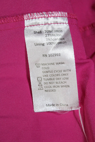 Peter Som Collective Womens Cross Back Midi Dress Pink Size 8 15529273