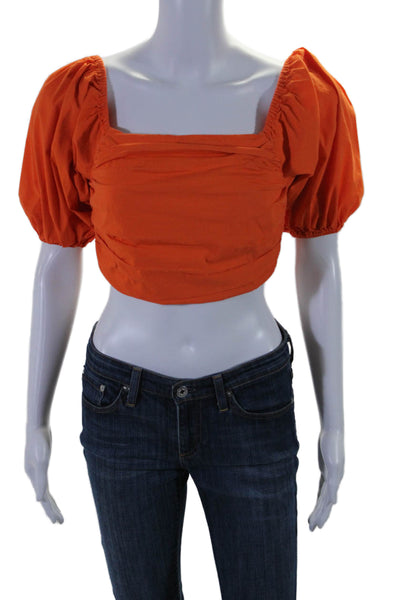 Ramy Brook Womens Parker Crop Top Orange Size 10 15791973