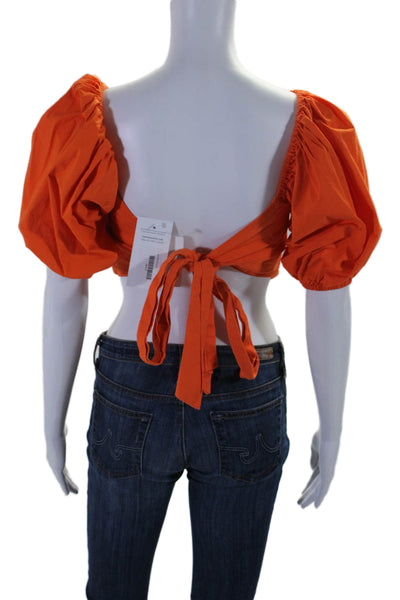 Ramy Brook Womens Parker Crop Top Orange Size 10 15791973