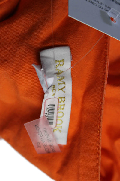 Ramy Brook Womens Parker Crop Top Orange Size 10 15791973