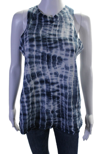 Lululemon Womens Tie Dye Print Sleeveless Open Back Tank Top Blue Size S