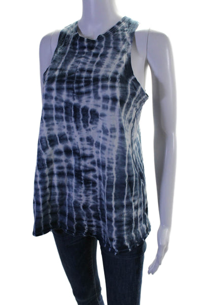 Lululemon Womens Tie Dye Print Sleeveless Open Back Tank Top Blue Size S